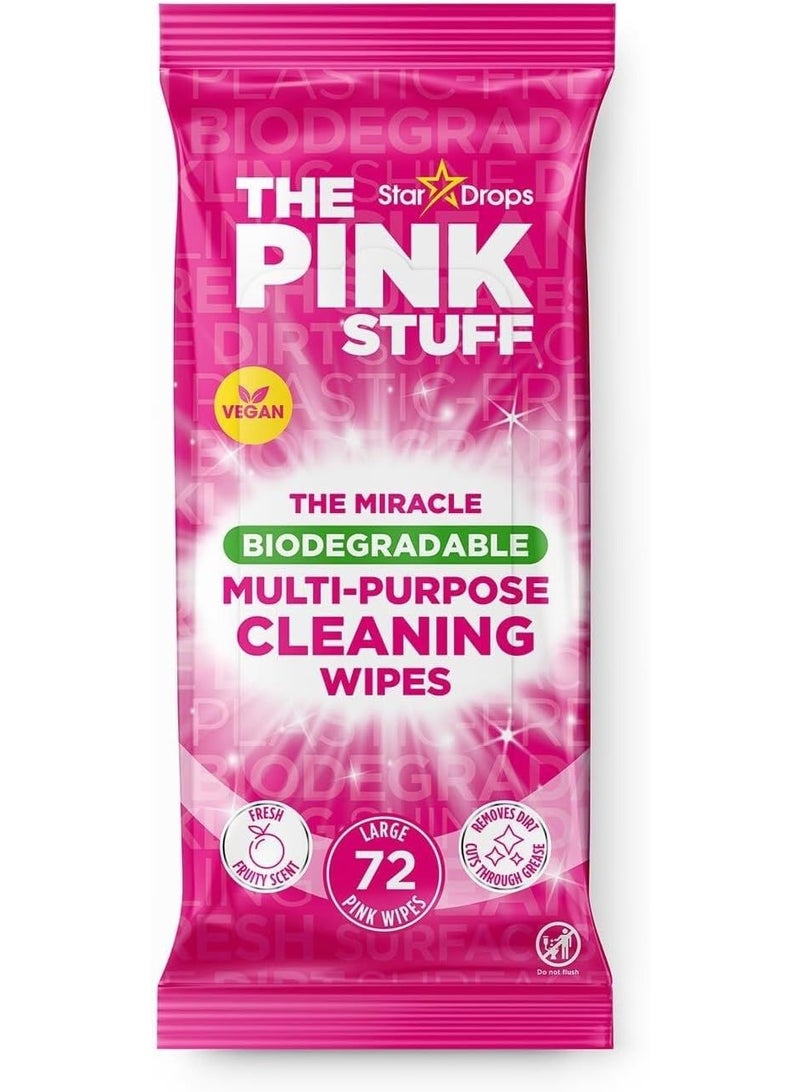 Star Drops The Pink Stuff Cleaning Multipurpose Wipes Large Size 72 Wipes